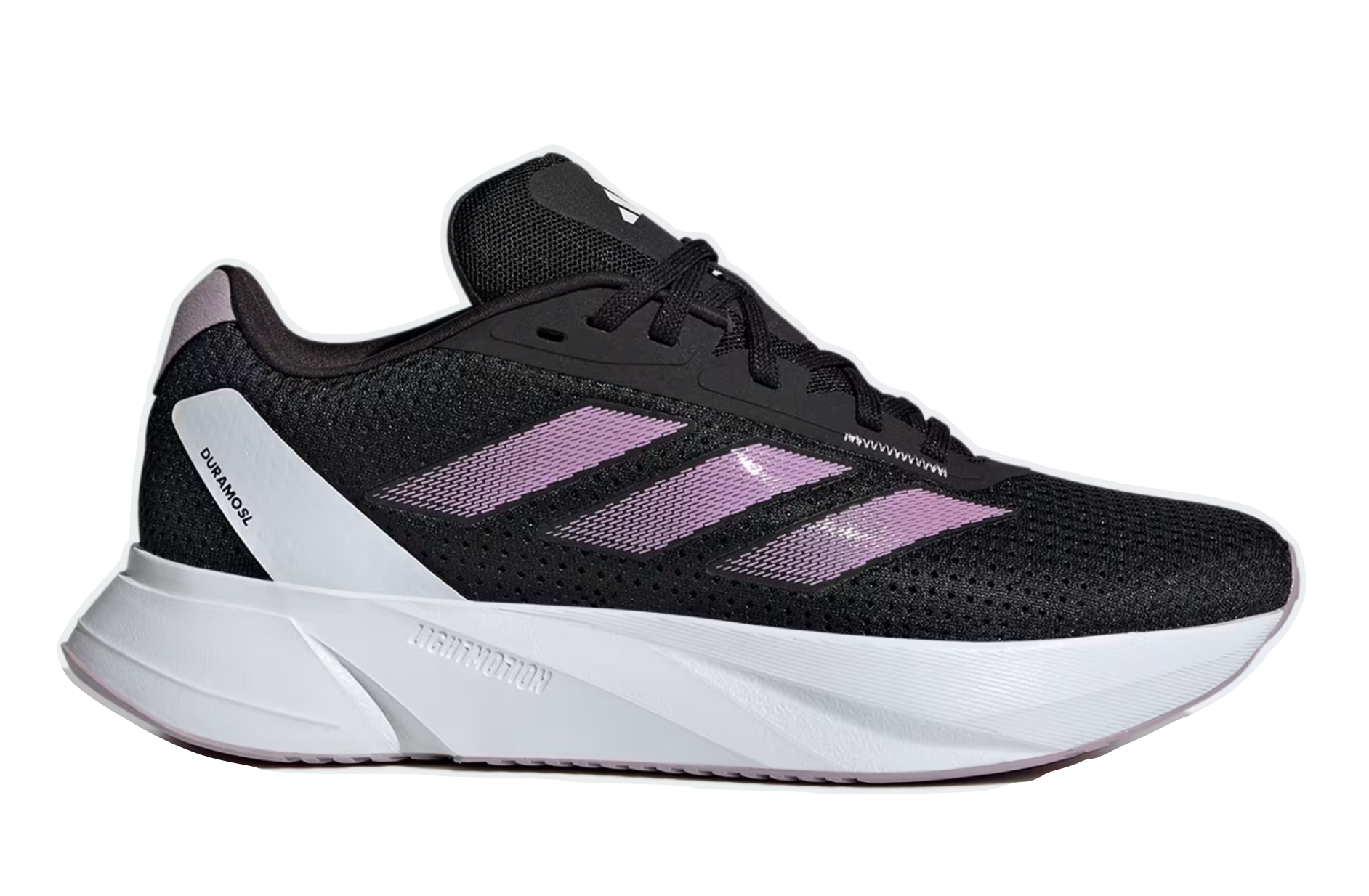 Adidas Ladies' Duramo SL Running Shoes - Core Black / Bliss Lilac / Preloved Fig